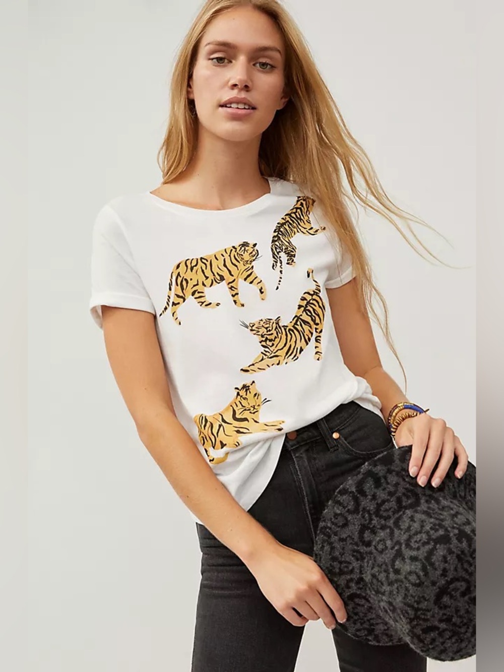 NWOT Anthropologie Tiger Graphic Tee